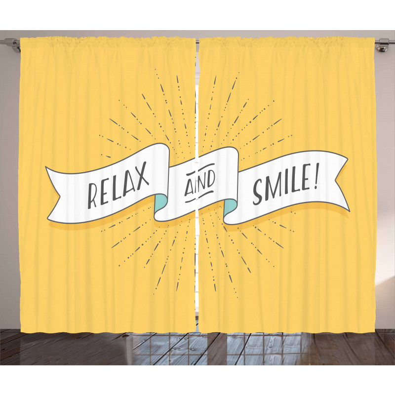 Motivational Relax and Smile Curtain