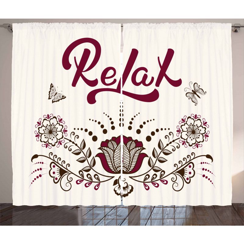 Mehndi Ornamental Design Curtain