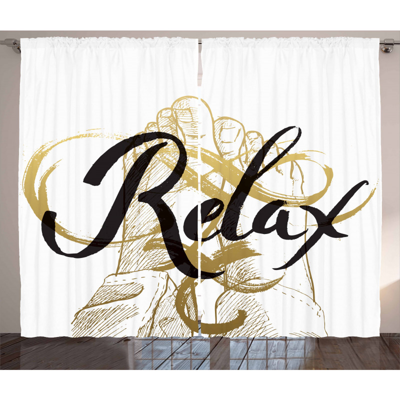 Inspirational Lettering Curtain
