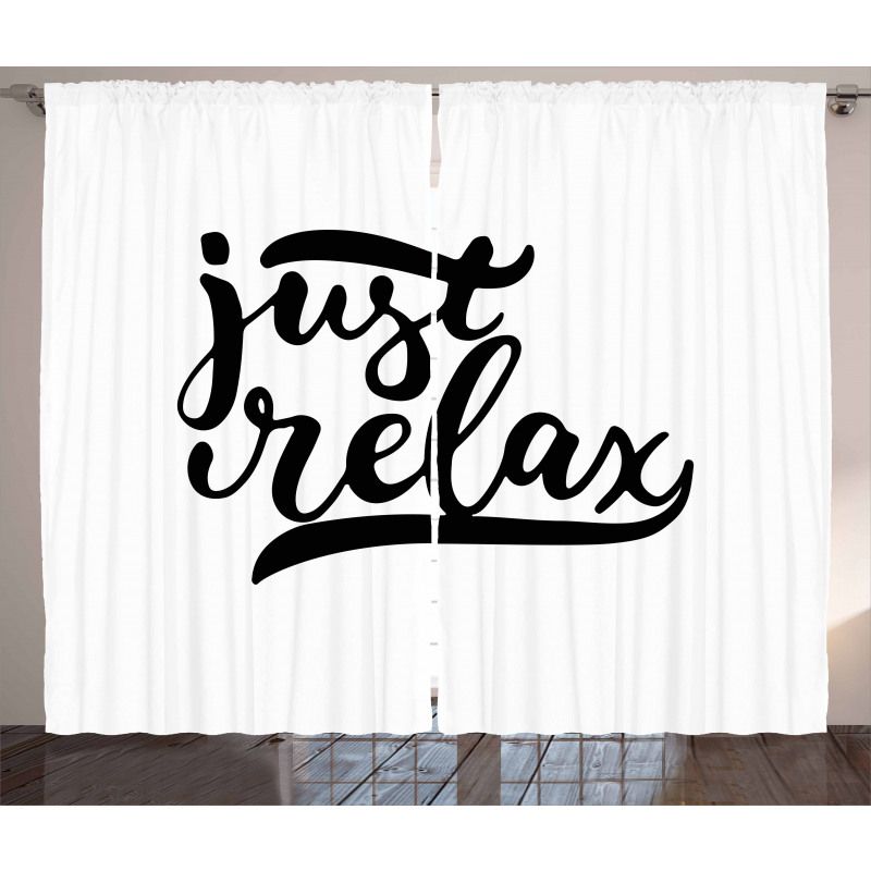 Minimalist Style Lettering Curtain