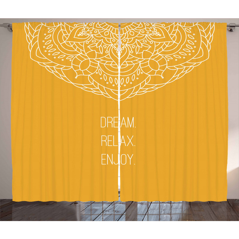 Dream Relax Enjoy Message Curtain