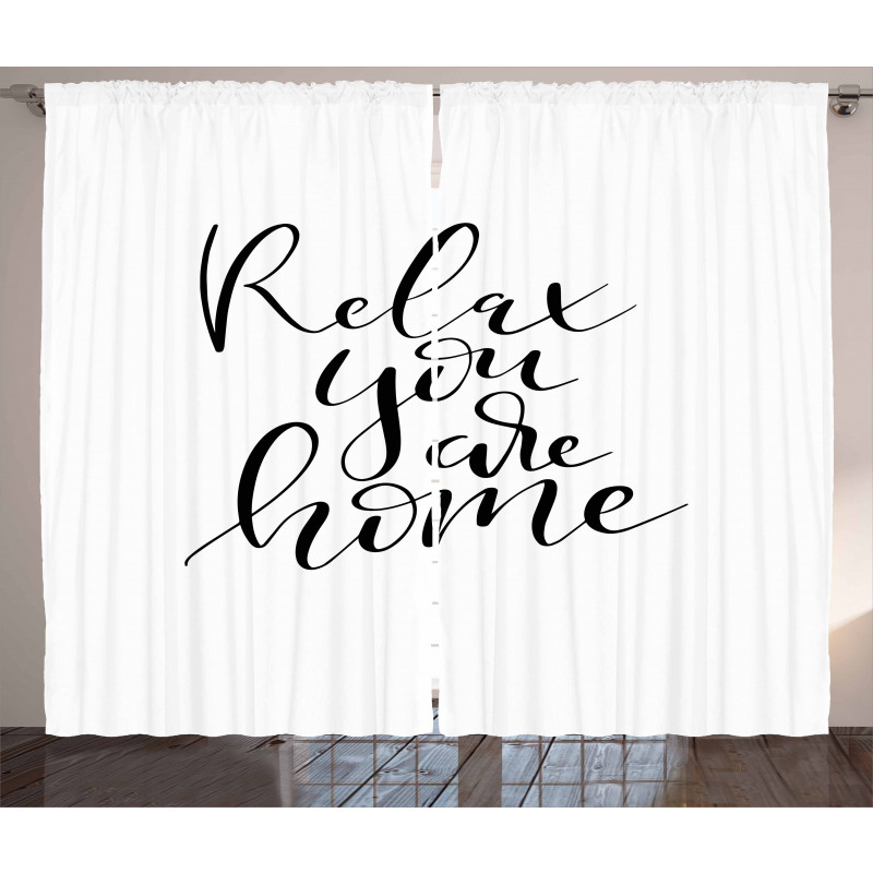 Relax You Are Home Phrase Curtain