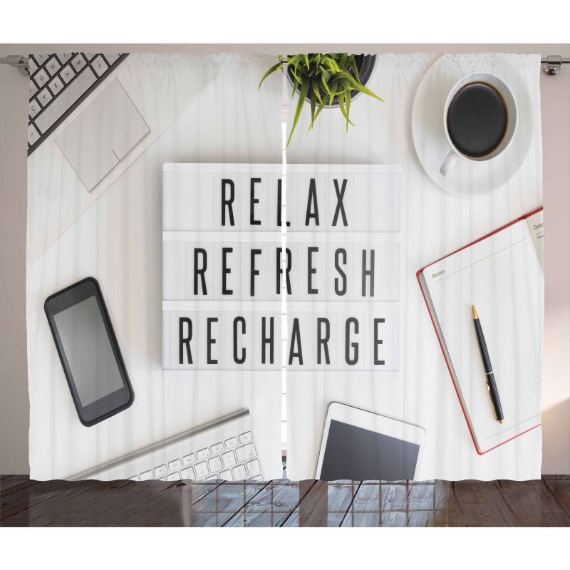 Relax Refresh and Recharge Curtain