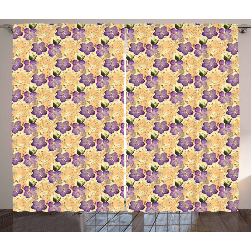 Romantical Purple Orchids Curtain