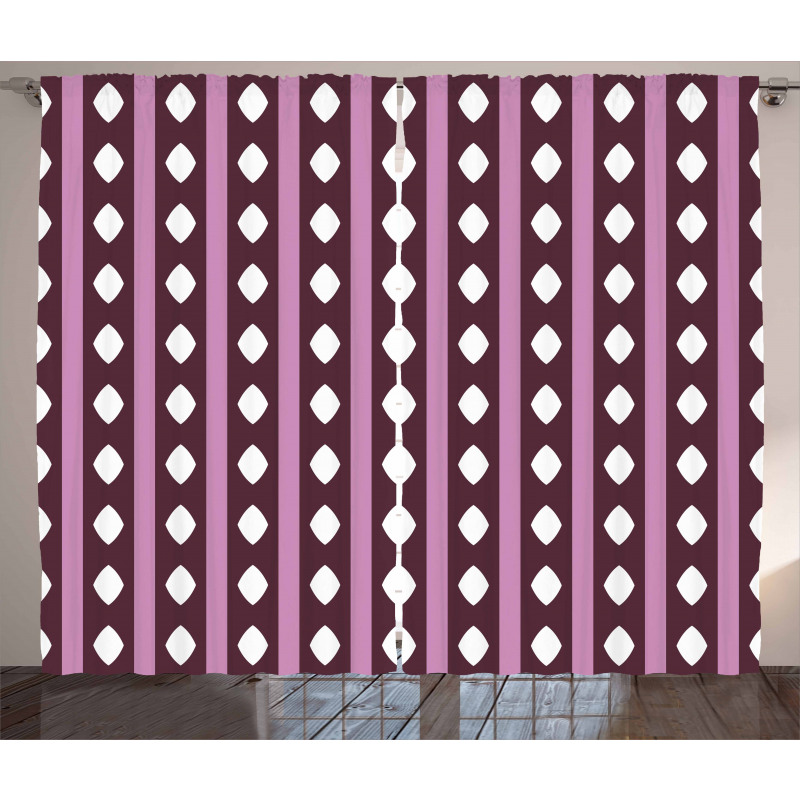 Stripes and Diamond Shape Curtain
