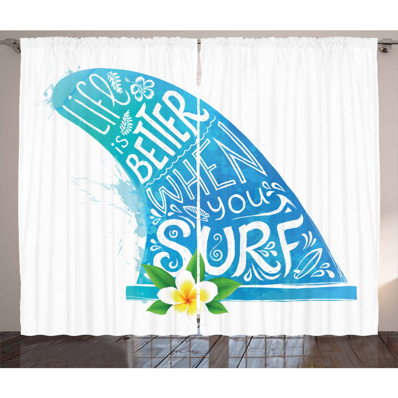 Wave with Bali Flower Curtain