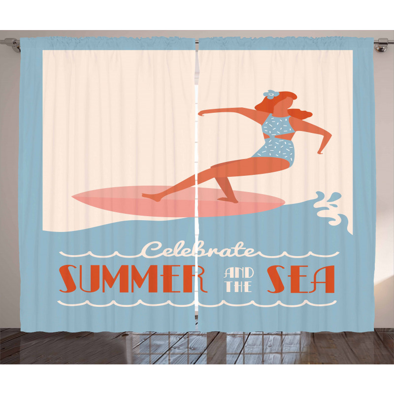 Summer and Sea Curtain