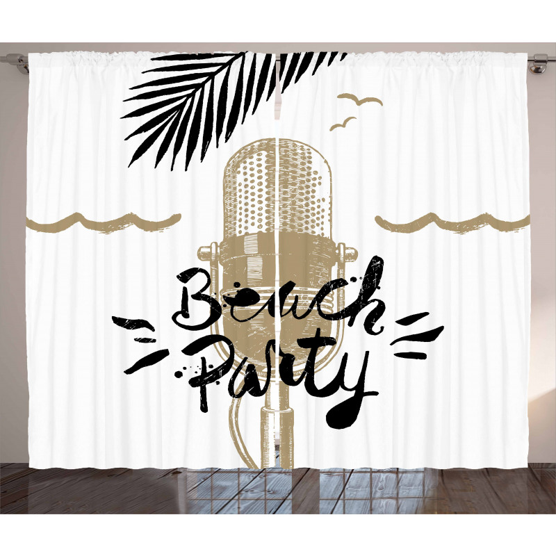 Musical Beach Party Curtain