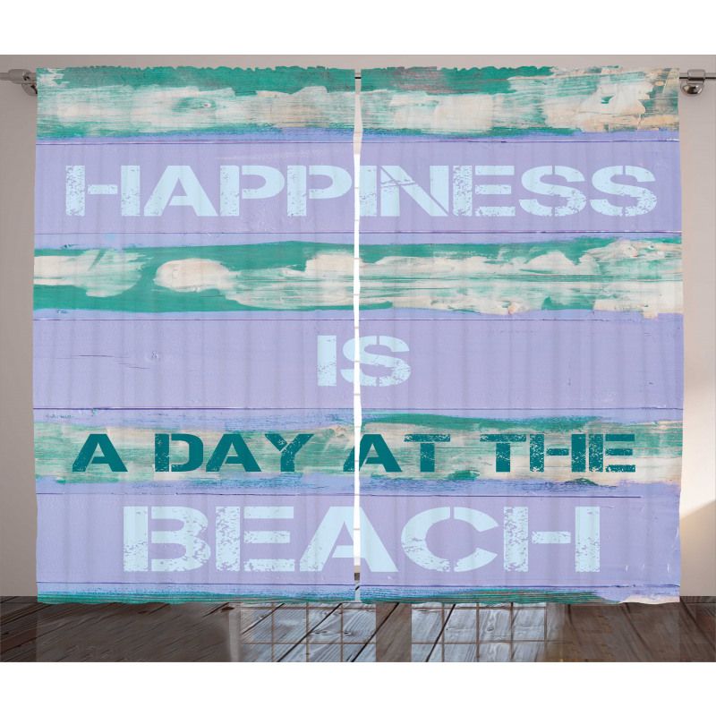 Happiness is Beach Day Curtain