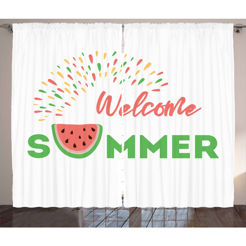 Welcome Summer Theme Curtain