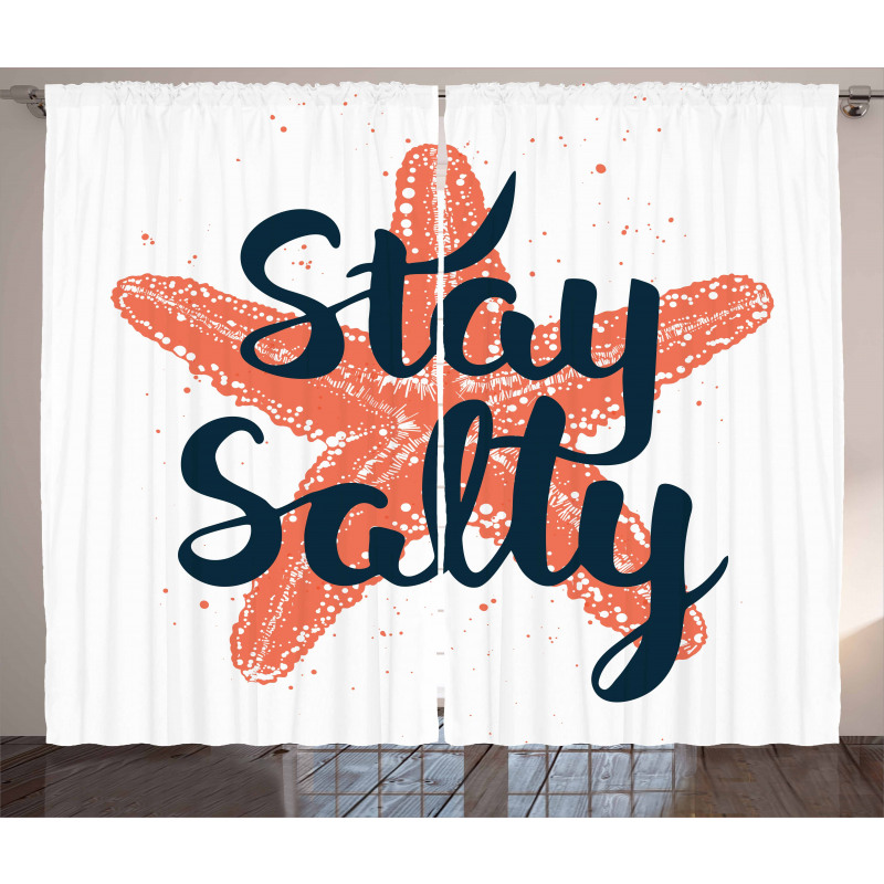 Stay Salty Starfish Curtain