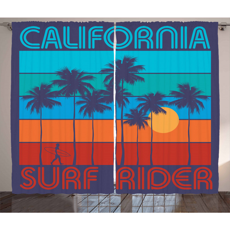 Surf Rider California Curtain