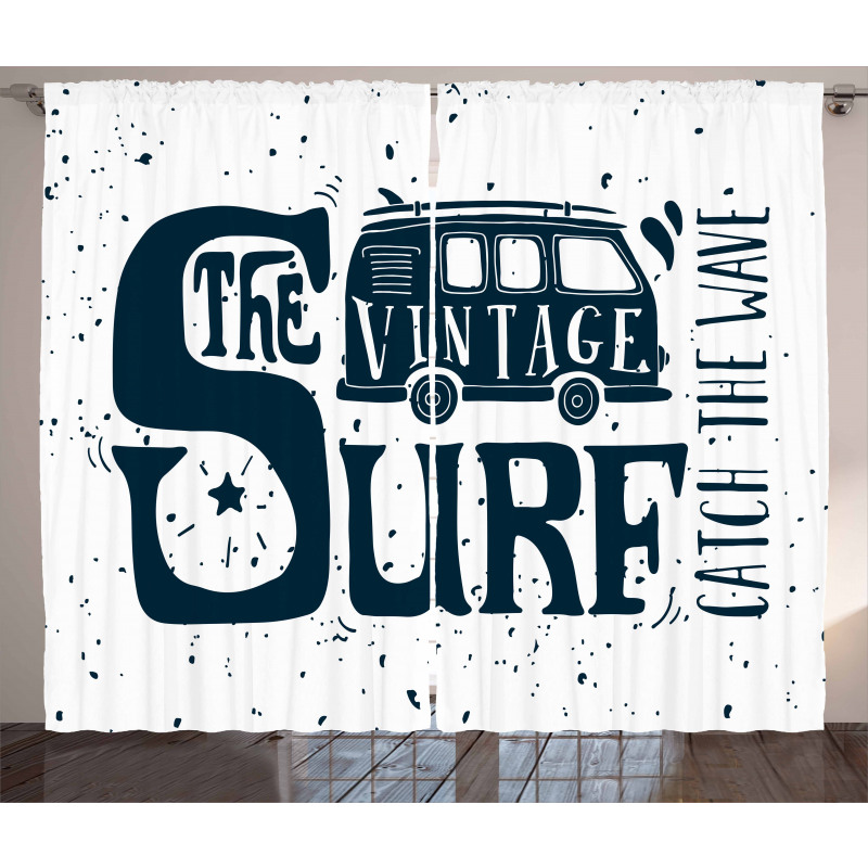 Vintage Surf Mini Van Curtain