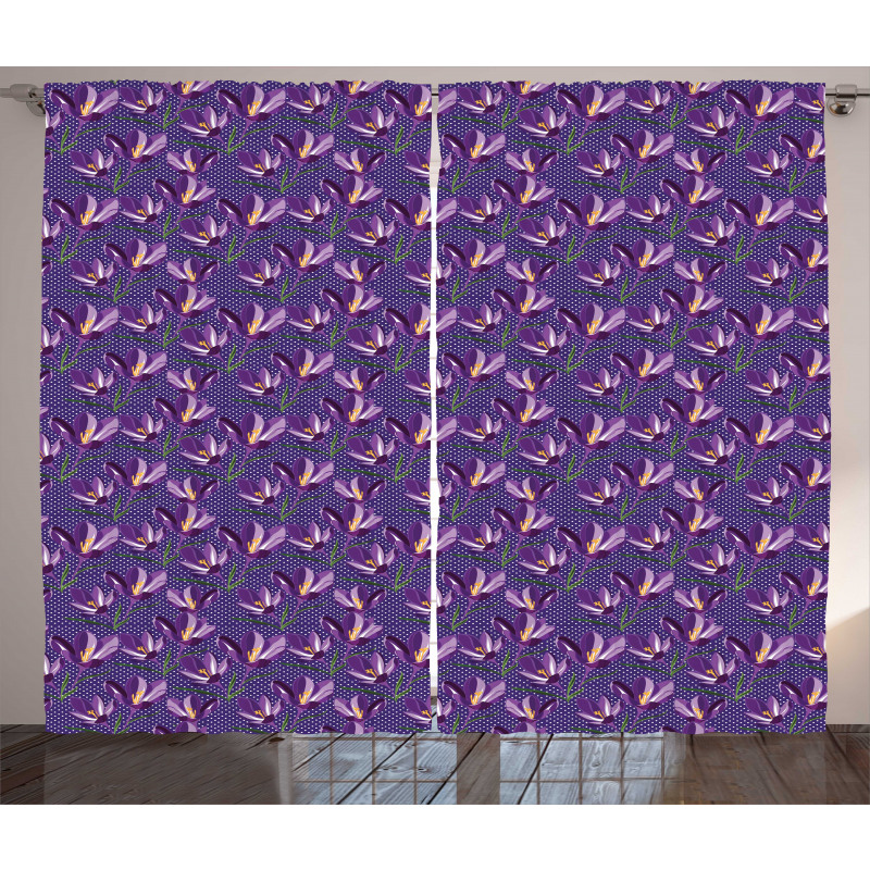 Hawaiian Aloha Polka Dots Curtain