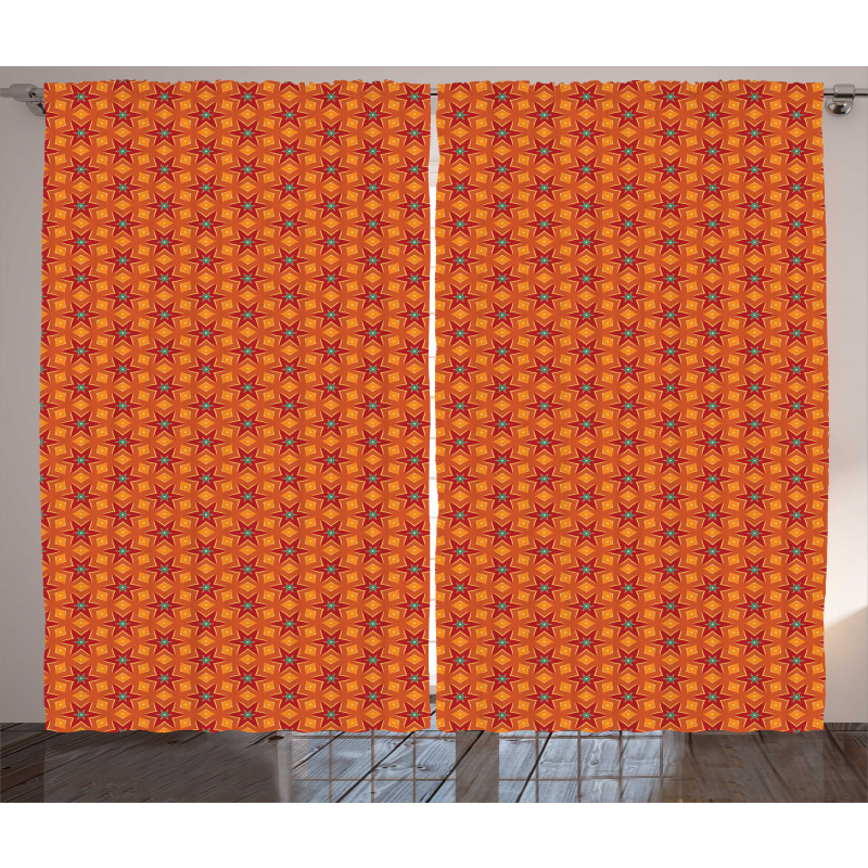 Geometrical Floral Motifs Curtain