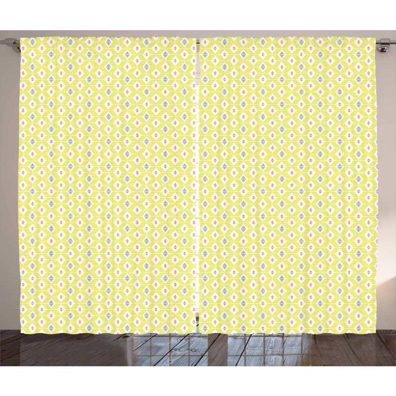 Rhombuses with Stripes Curtain