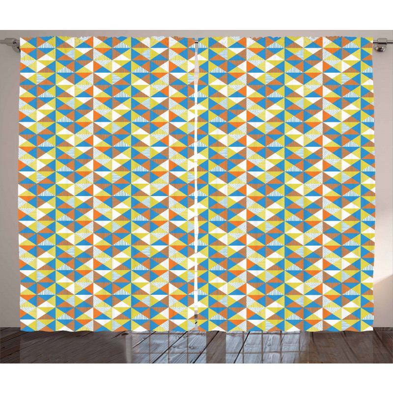 Stripes and Dots Pattern Curtain