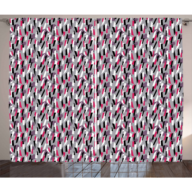 Colorful Trapezoid Stripes Curtain