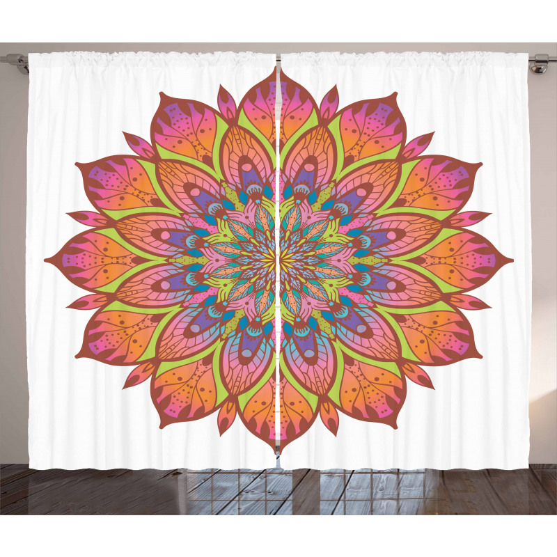 Flourishing Flowers Pattern Curtain