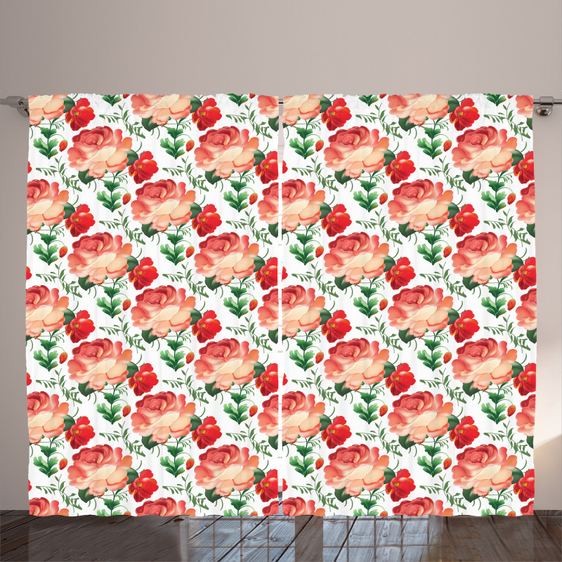Traditional Russian Roses Curtain