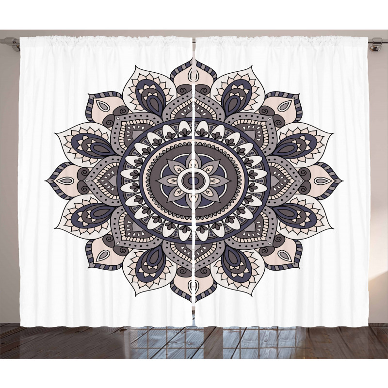 Oriental Mandala Yoga Motif Curtain