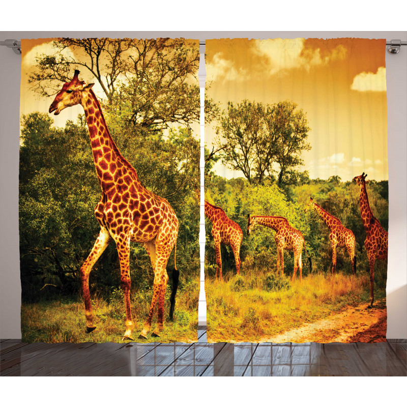 Safari Animals Curtain