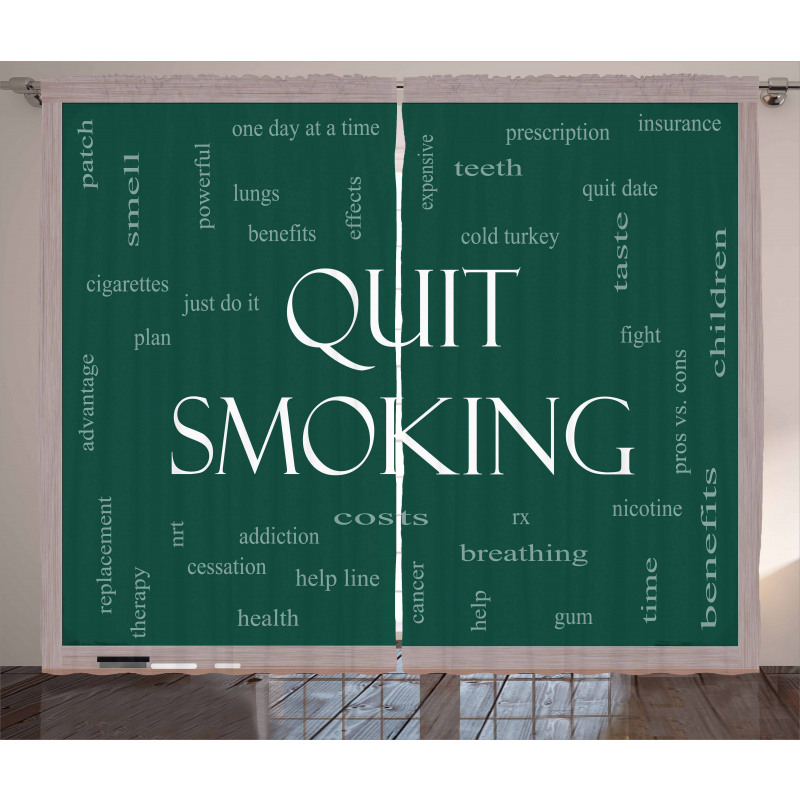 Smoking Message Blackboard Curtain