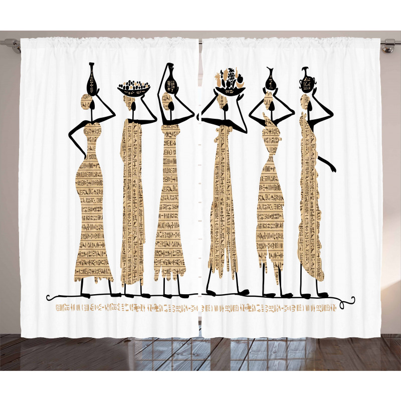 Oriental Woman Design Curtain