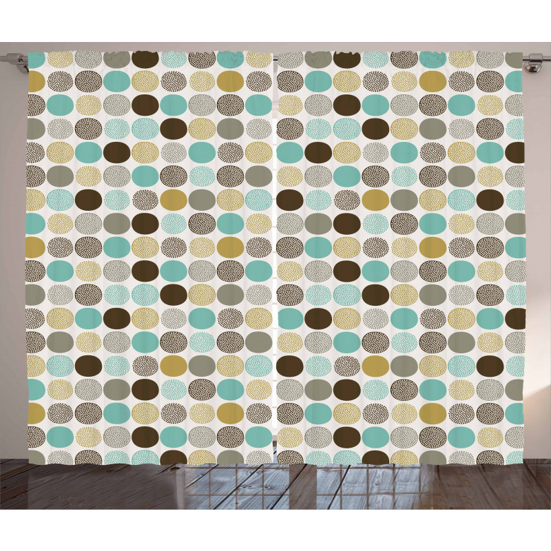 Abstract Dots Pattern Curtain