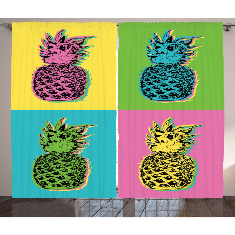 Colorful Summer Pop Art Curtain