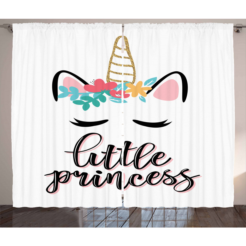 Little Princess Phrase Girly Curtain