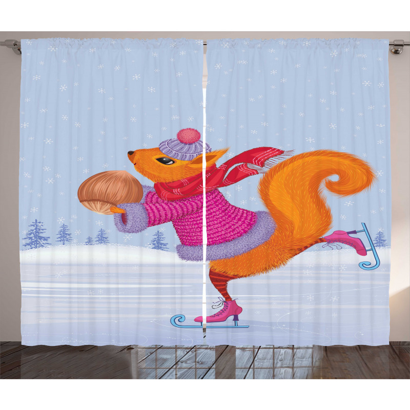 Skating Animal with a Nut Curtain