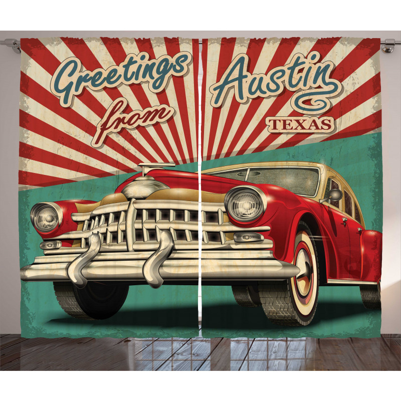 Retro American Classical Car Curtain