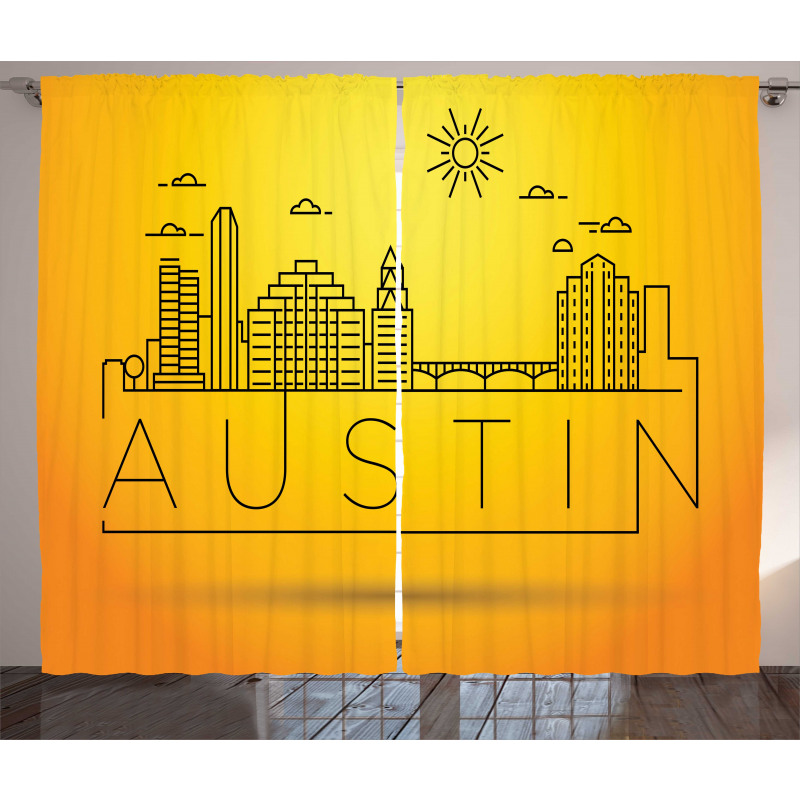 Minimal Texas Linear Skyline Curtain