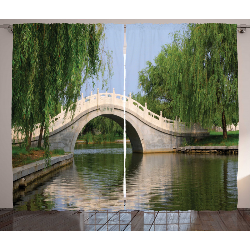 Scenery Calming Image Curtain