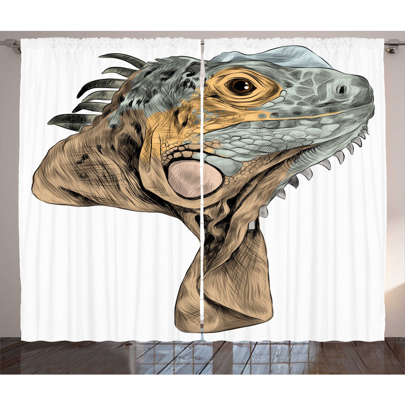 Animal Portrait Flappy Neck Curtain