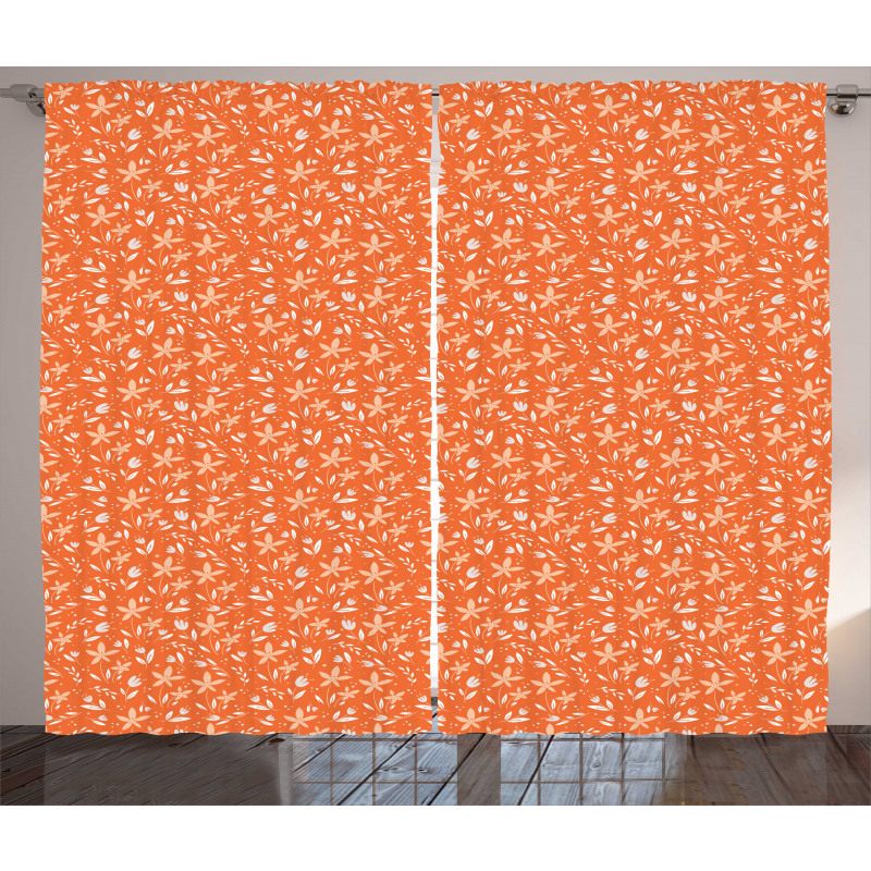 Nature Elements and Dots Curtain