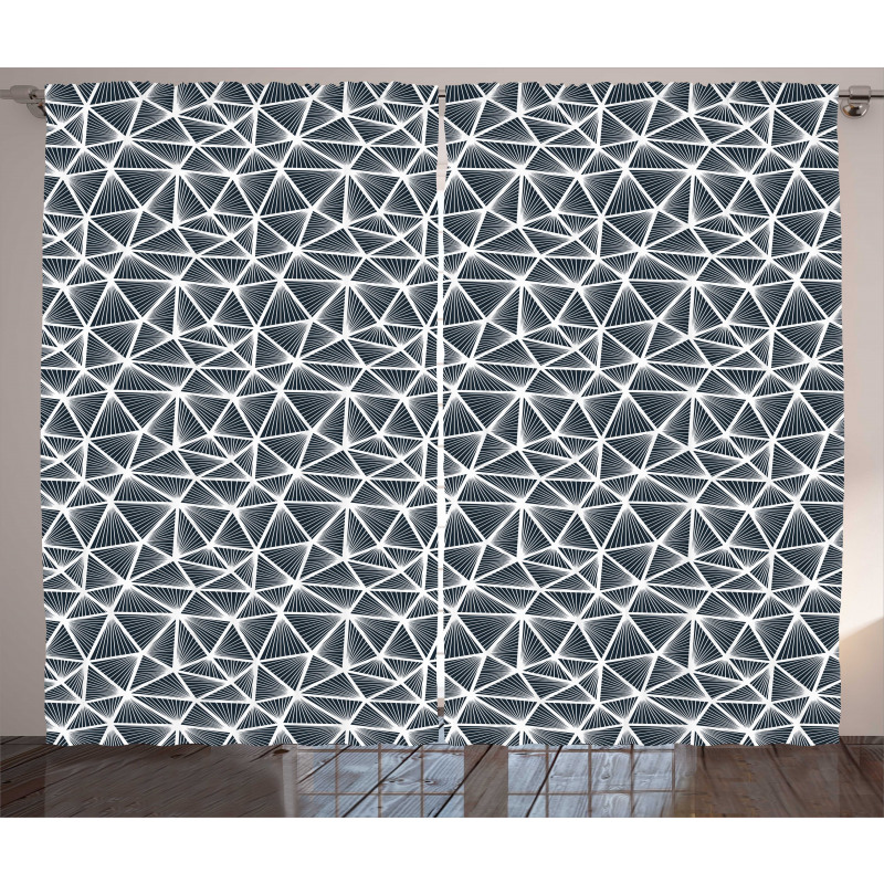 Triangular Shapes Lines Curtain