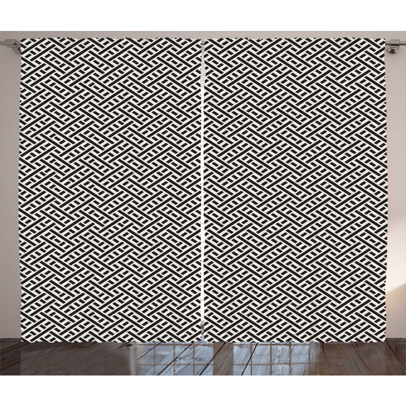 Interlacing Stripes Maze Curtain