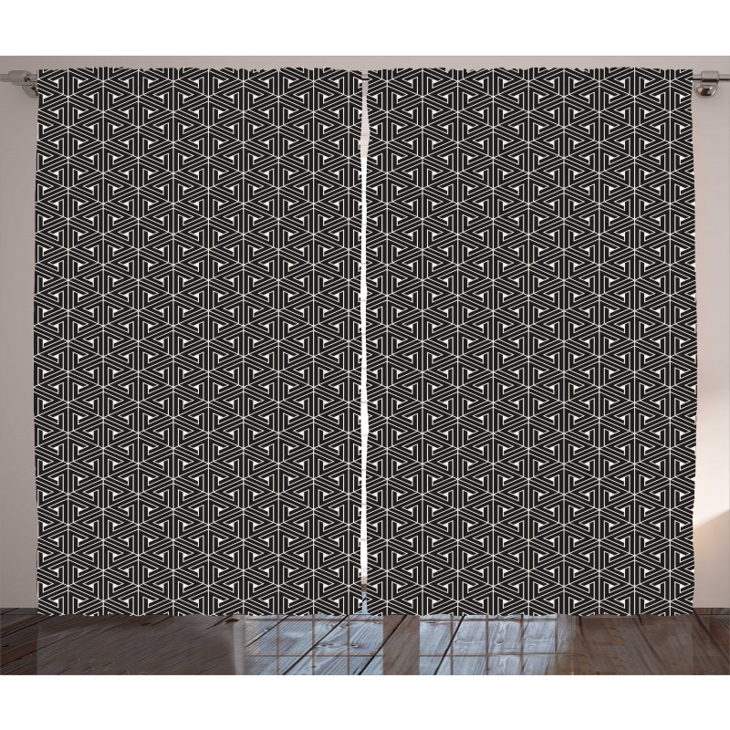 Abstract Triangle Shapes Curtain