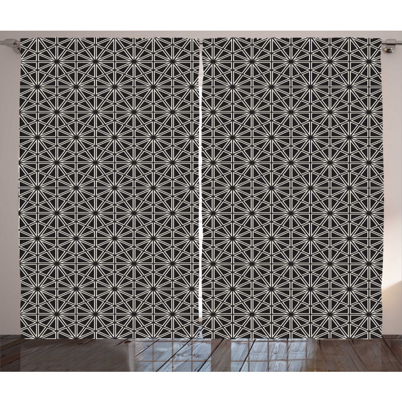 Hexagons Squares and Stars Curtain