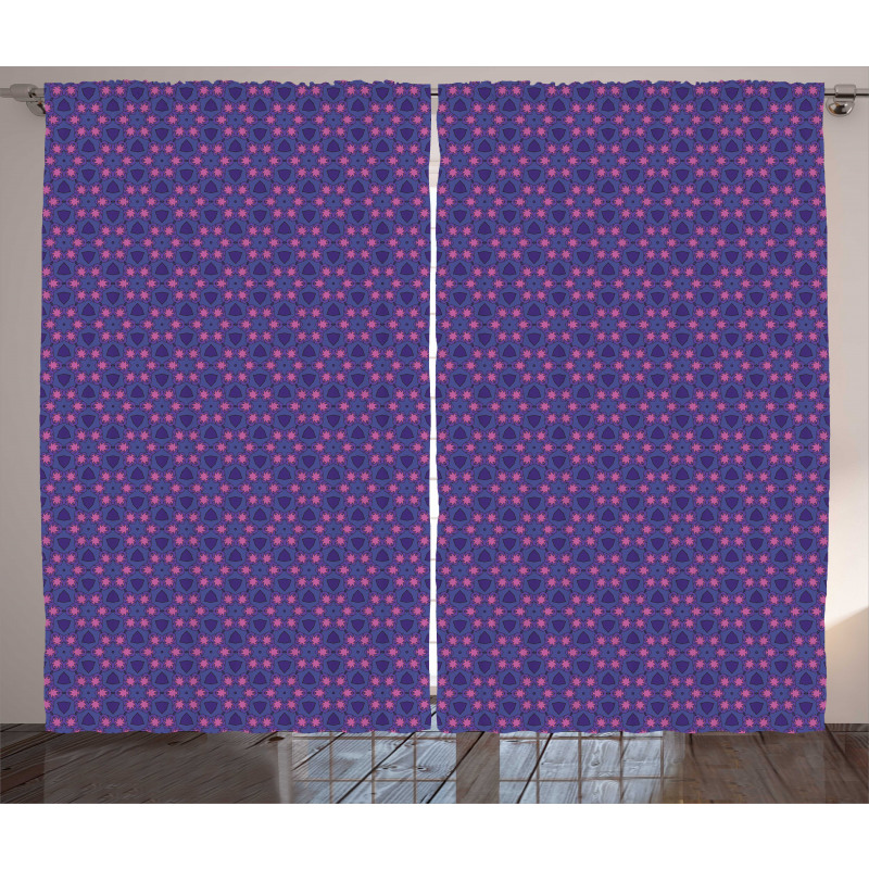 Flowers Lattice Repetition Curtain