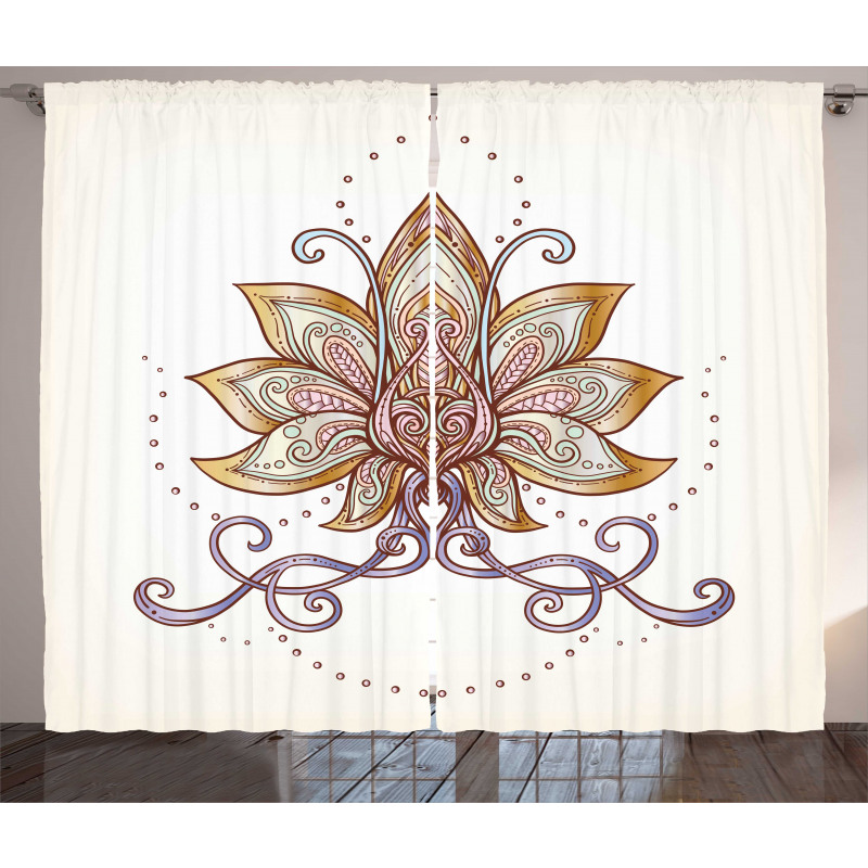 Flowers Motif Curtain