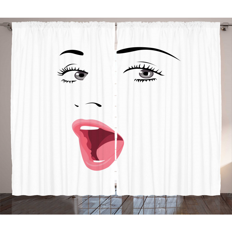 Surprised Facial Expression Curtain