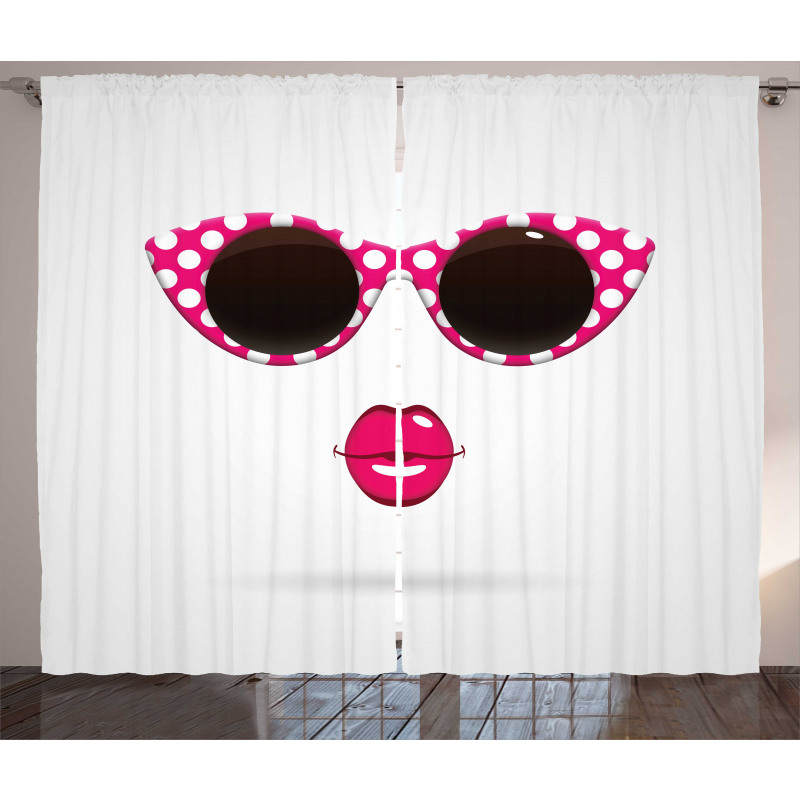 Polka Dot Cat Eye Sunglasses Curtain
