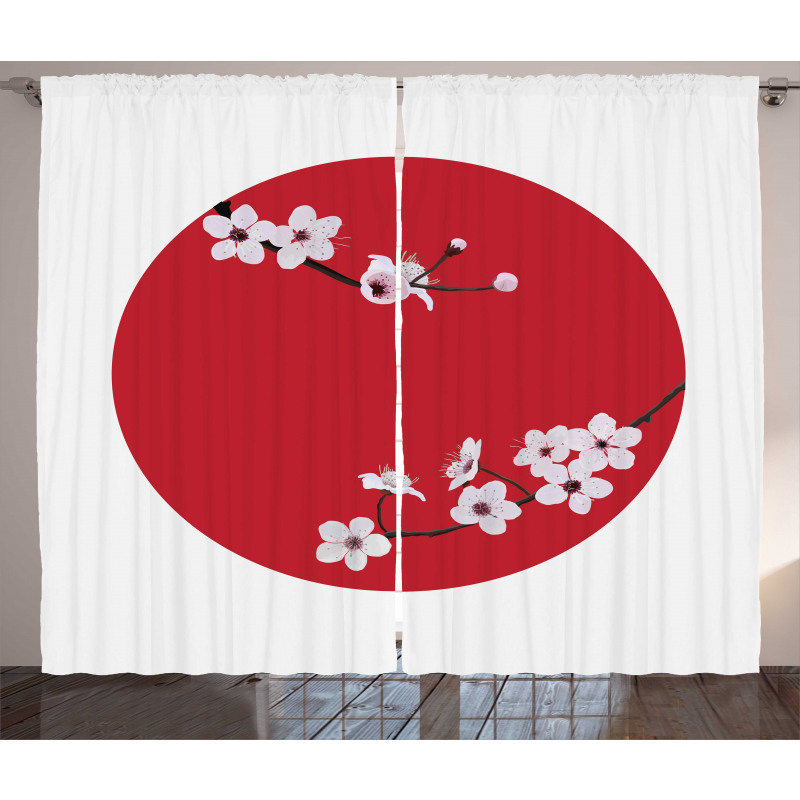 Orient Tree Cherry Curtain