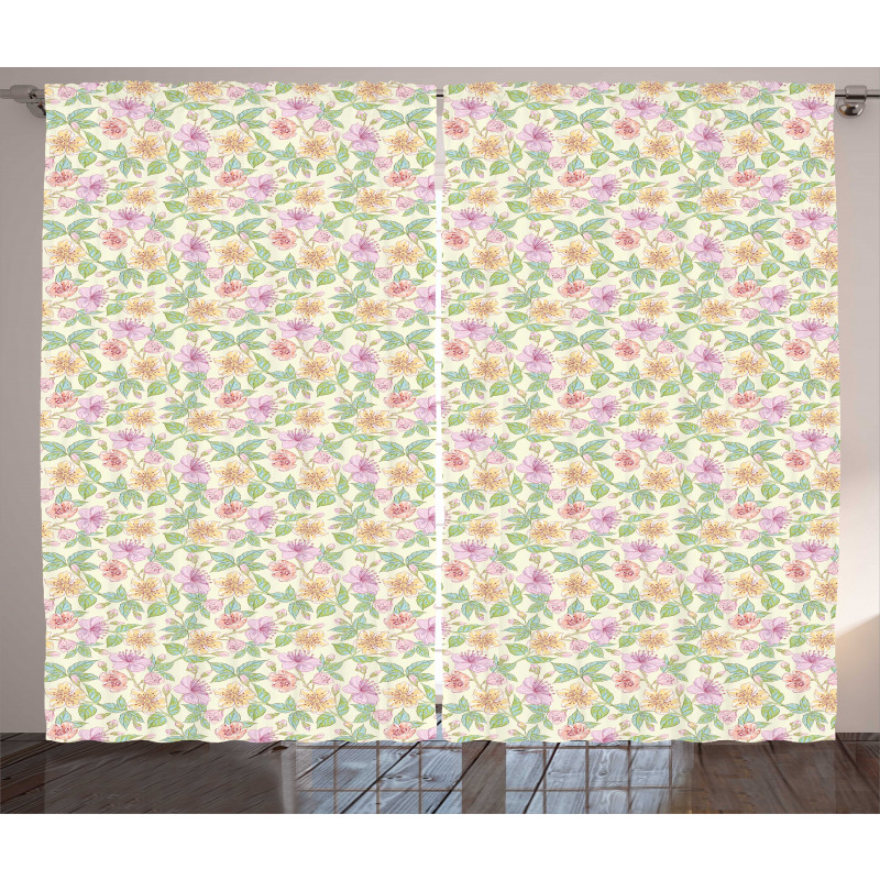 Cottage Garden Art Curtain