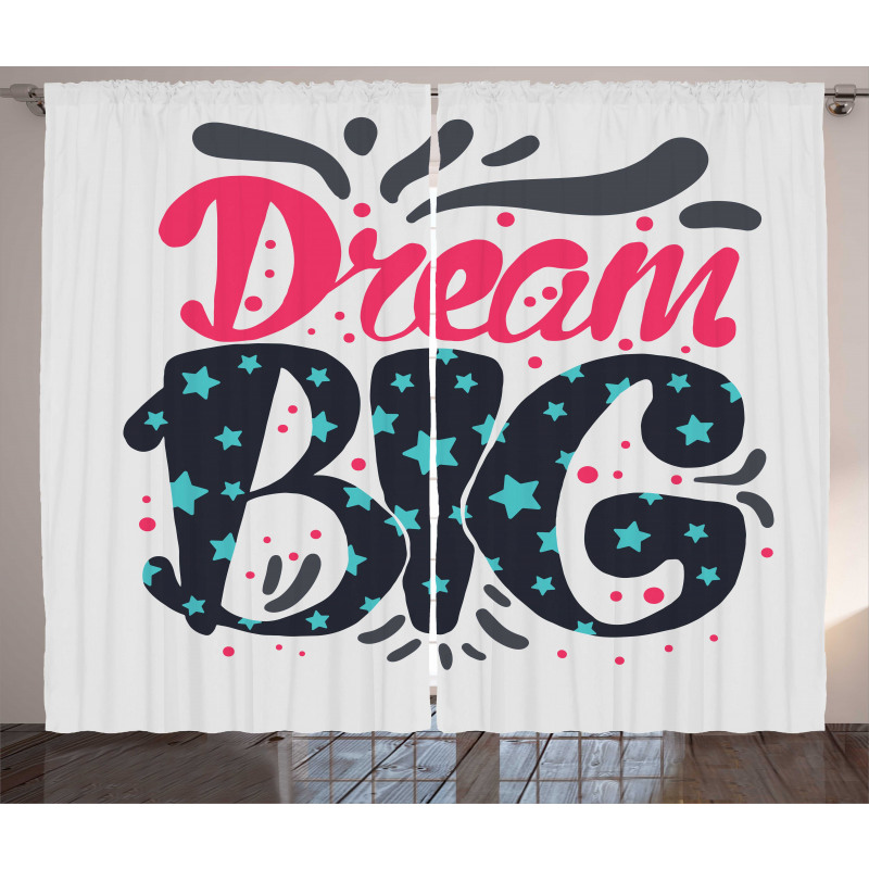 Message of Inspiration Stars Curtain