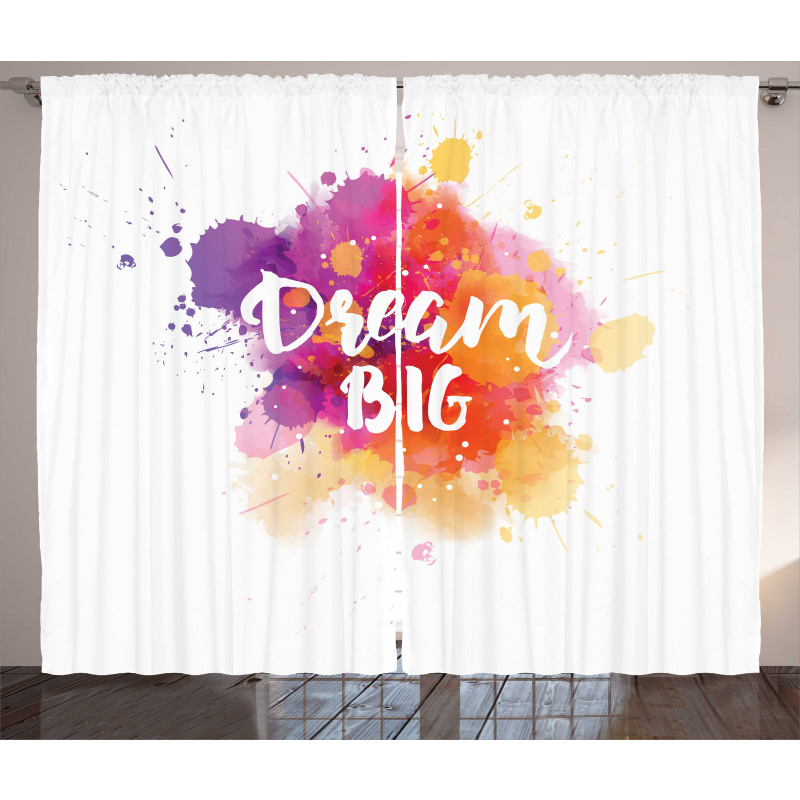 Modern Dream Big Calligraphy Curtain