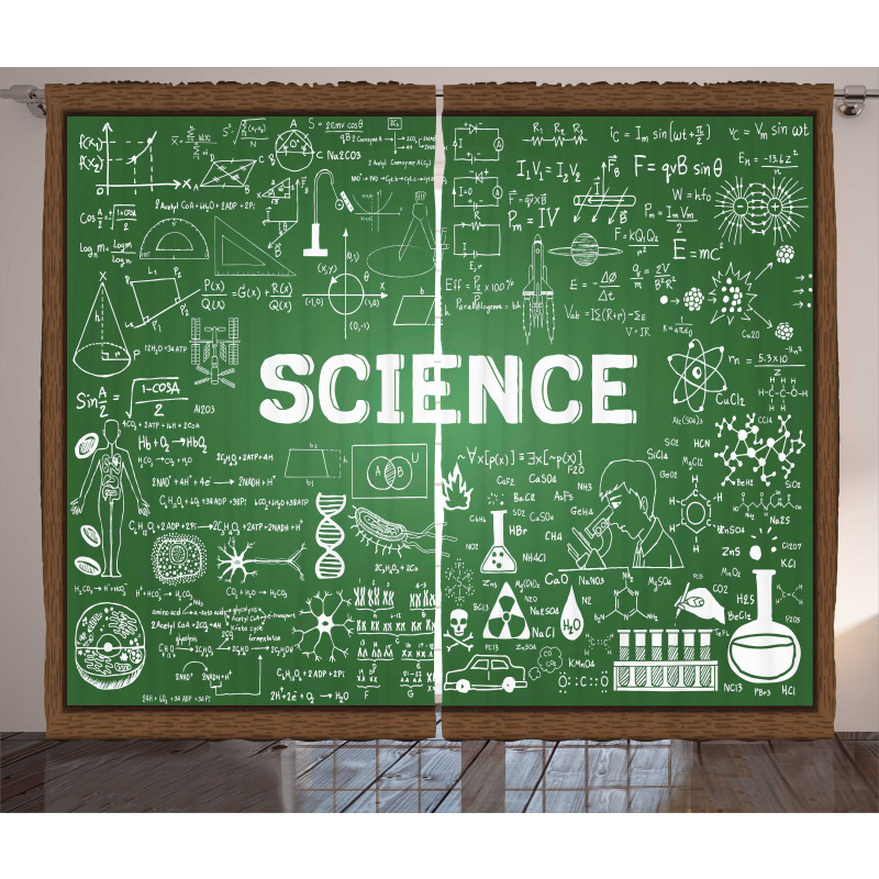 Science Word on Chalkboard Curtain